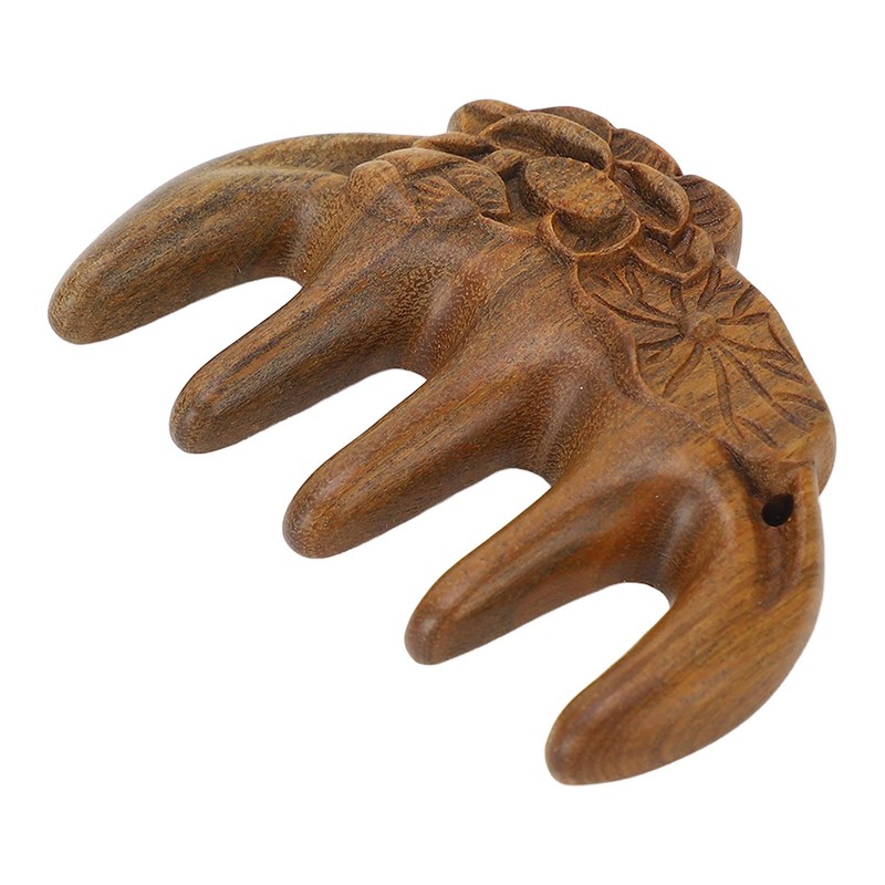 Sandalwood Nose Guasha Massage Tool Five Tooth Scalp Meridians Scraping