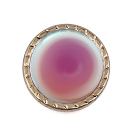 Craftisum Clear Purple Resin Inlaid Clear Glass Dome Sewing Shank Buttons 20Pcs - 10mm, 13/32"