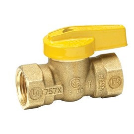 Homewerks VGV1LHB4B Premium Gas Ball Valve x Female Thread, Brass, 3/4-Inch, 0.75-Inch