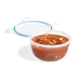 Starfrit LocknLock Easy Match Plastic Container - 29oz/850ml - Airtight, Leakproof & Nestable - 4-Sided Locking Lid