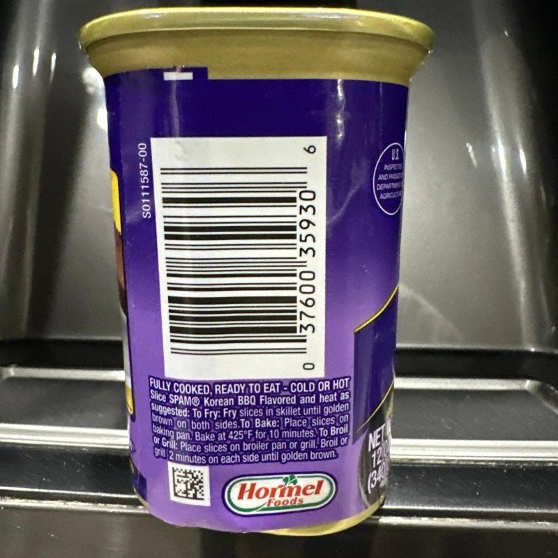 Hormel Foods SPAM Korean BBQ Flavored 2024 New Release