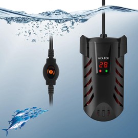 ZHHMl Aquarium Heater, Auto Heater, LED Display, Temperature Control, 15-34°C Temperature Control, Tropical Fish Heater with Safety Cover, Vertical and Horizontal Installation, For Both Freshwater and