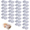 Tongke Double Compartment Condiment Container with Lids, Disposable Clear Salad