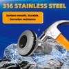 DLBEEM 2Pcs Thru Hull Fittings for Boats, Stainless Steel Barbed