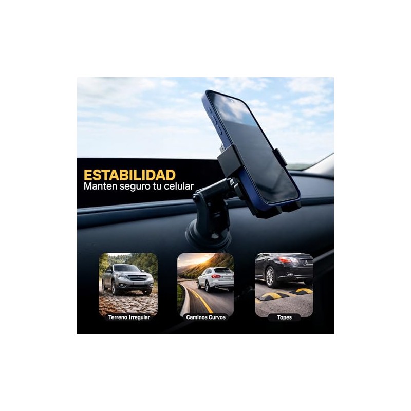 BLACKROCK Soporte Celular Automvil - Base Porta Telfono Ajustable para