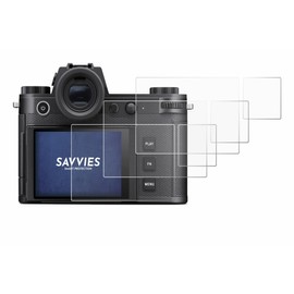 Savvies 6 Pack Screen Protector compatible with Leica SL3-S (Display + top plate display) Protection Film Clear