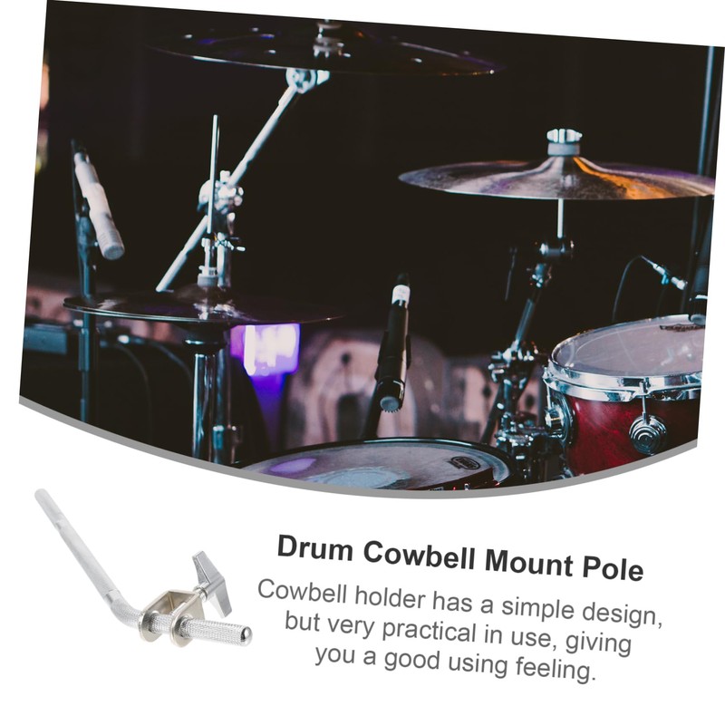 CORHAD Cowbell Extension Stand for Drum Kit Drum Pole Mounting