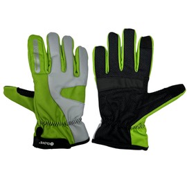 BIKE GelPro Hi-Vis Waterproof, Windproof & Touchscreen friendly cycling gloves - NEW & IMPROVED 2023 Model - Unisex (Green (Flouro) Hi-Vis, X-Small)