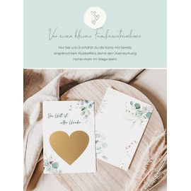 Joli Coon Scratch Card ‘Du wirst Onkel’ with Envelope, Pregnancy Announcement, Uncle Scratch Cards