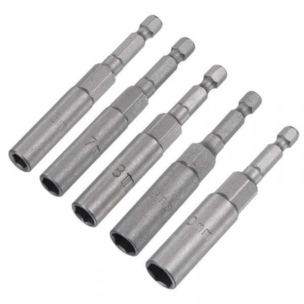 TA-VIGOR 5Pcs 1/4 Quick-Change Nut Driver Bit Set, 3.15 Length