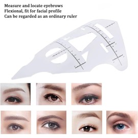 Regla de cejas reutilizable herramienta medición profesional para microblading moldeador maquillaje y labios simétrico principiantes artistas