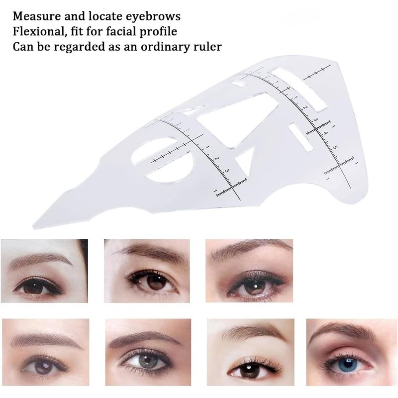 Regla de cejas reutilizable herramienta medición profesional para microblading moldeador