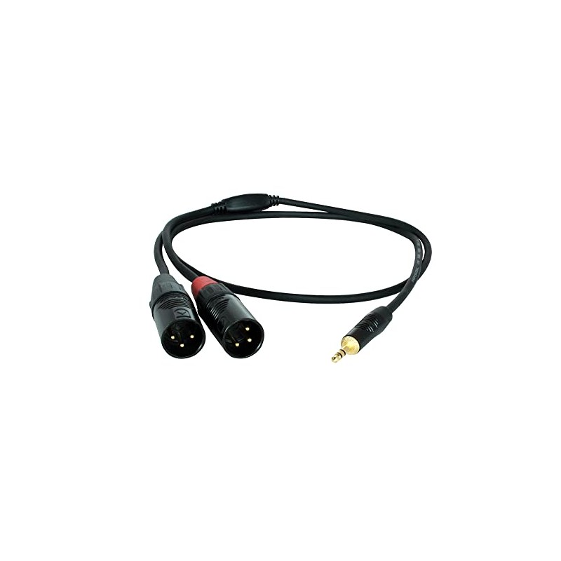 Digiflex HIN-1K-2XM-10 10 Foot Pro Splitter Cable -Mini TRS to