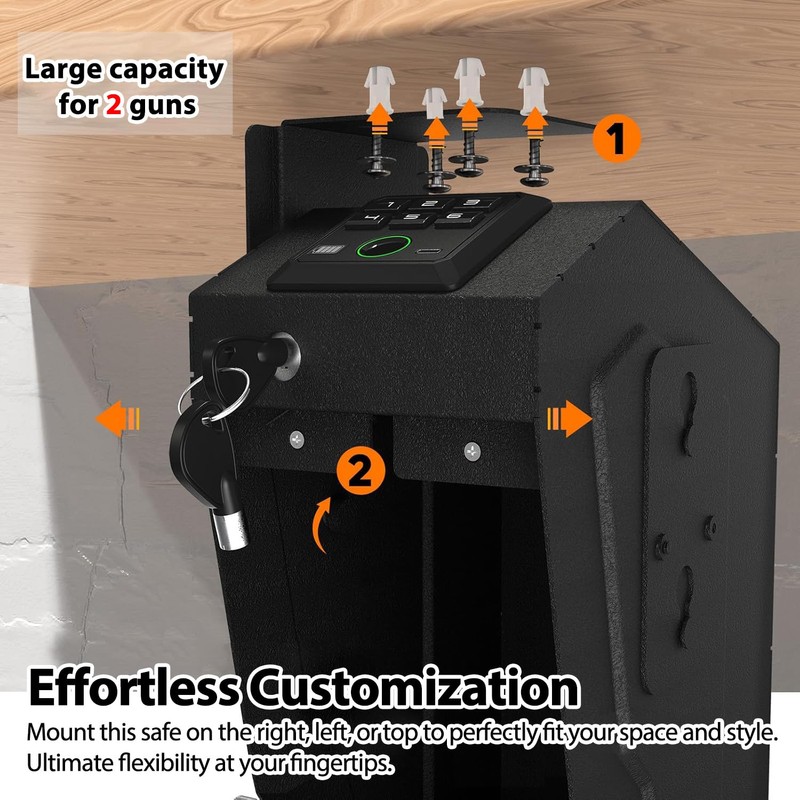 PATRON Gun Safe for handgun, Biometric Gun Safe box for