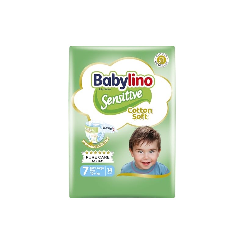 Babylino Sensitive Baby Nappies Size 7, Extra Large Plus (+15