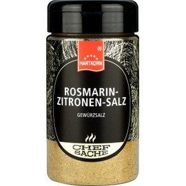 Hartkorn Rosemary Lemon Salt Chefsache - 210 g (13 cm high and diameter 6.5 cm) - resealable and refillable