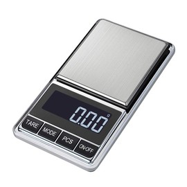 Digital Scale, High Precision Scale, Electronic Scale, Plate Scale, Measuring Range 0.01 g - 17.6 oz (0.01 g) - 17.6 oz (500 g), Count Weighing Function, Tare Function, Commercial Use, Professional Use, Silver