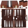 Backgammon Set 2 players, Classic Board Games with Leather Case,