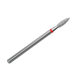 Staleks Pro - Diamond Bit - Flame (Red Ring) I Attachment for Nail Cutter I Bits for Apparative Manicure and Pedicure I Grinding Attachment for Electric Grinders I Nail Drill Bit (FA10R023/10)
