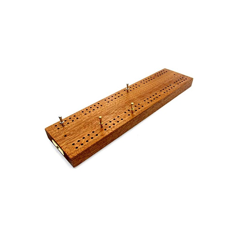 Hardwood British cribbage board - 30cm (12")