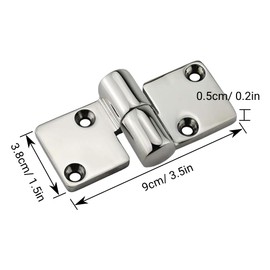 1,5 Zoll Türscharnier Abnehmbare, Aufschraubband Scharniere Klappbar aus Edelstahl, Aufschraubband für Türen Fenster Schränke Boote, 2er Pack [Ohne Schrauben]