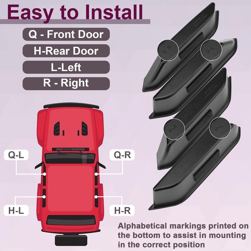 ecocstm 4 PCS Door Handle Storage Organizer, Compatible with Ford