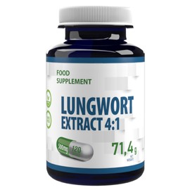 Lungwort (Pulmonaria) 2000mg Equivalent (500mg of 4:1 Extract) 120 Vegan Capsules, Lung Support, Cleanse, Detox, Respiratory