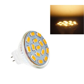 ShuoHui MR11 GU4 LED 3W Warm White 3000K, 120 Degrees, 350LM, MR11 30W Halogen Replacement, AC DC 12V-24V LED Recessed Spotlight GU4 MR11 Warm White for Ceiling Light, Not Dimmable (6)