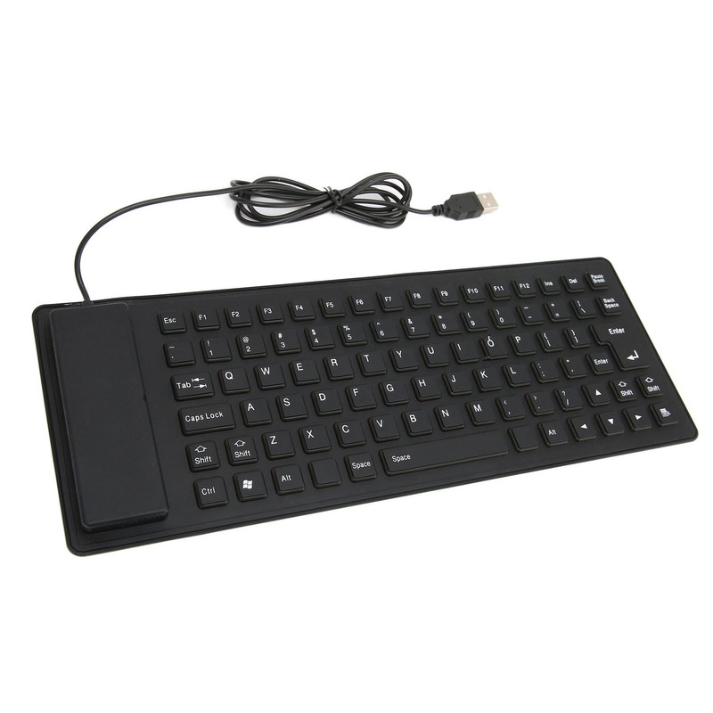 Foldable Silicone Keyboard 85 Keys Foldable Design Silent Wired Waterproof