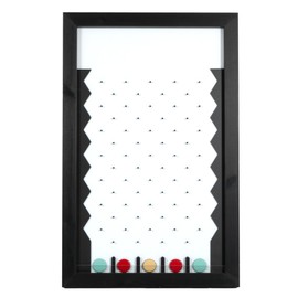 Ilyapa Large Prize Drop Board Game - 18x28 Inch Portable Penny Drop Game for Events and Trade Show - Includes 9 Coin Discs, Wooden A-Frame Whiteboard Sign, Eraser