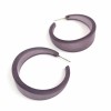 Leetie Lovendale Charcoal Grey Frosted Emily Hoop Earrings