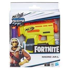 Fortnite Micro AR-L Nerf MicroShots Dart Blaster and 2 Nerf Elite Darts for Kids, Teens, Adults