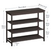 HOOBRO Shoe Rack with 3 PU Shelves, 4-Tier Shoe Storage