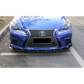 LUC For 2014-2016 Lexus IS250/350/300 F-Sport Gloss Black Front Bumper Lip Splitter
