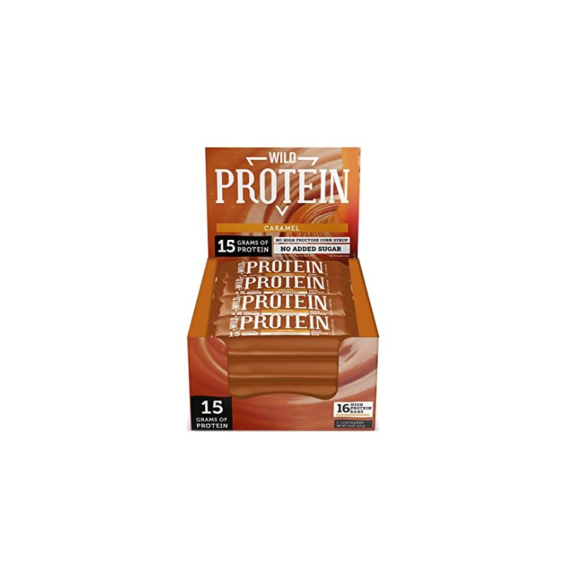 Wild Protein Barras altas en protena Sabor caramelo Pack de