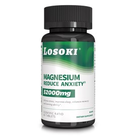 Losoki Magnesium - High-Absorption Magnesium Supplements for Sleep - 60 Tablets
