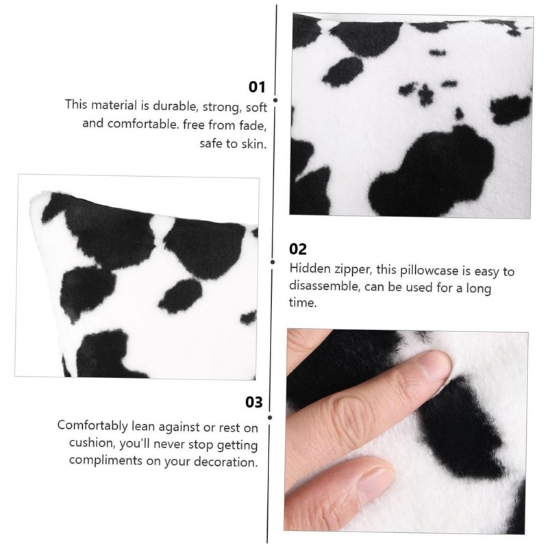 Mobestech Cow Spots Throw Pillow Covers Square Cushion Case with