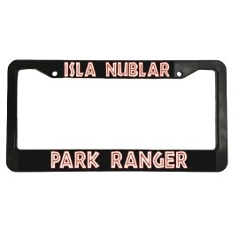 Car Plate Frames Jurassic Park Fans! for ISLA Nublar Park Ranger License Plate Frame NEW