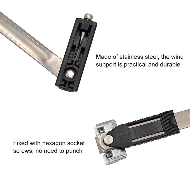 Faderr Wind Brace, Window Door Restrictor, Stainless Steel Sliding Brace,