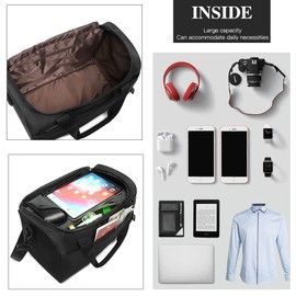 Kono Ryanair 40x20x25 Under The Seat Holdall Cabin Hand Luggage Carry-On Travel Bag 20L (Black)