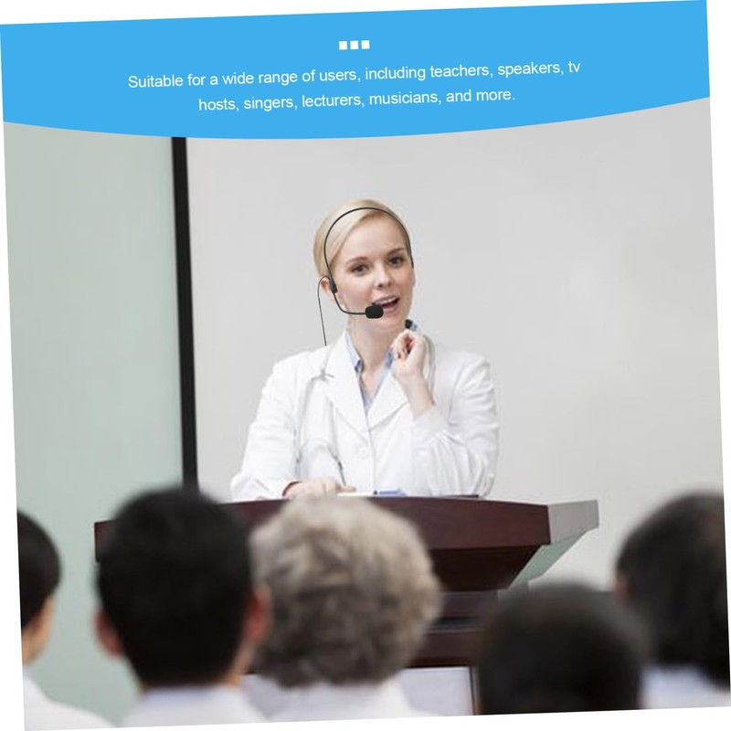 TEHAUX 4pcs Wired Headset Microphone for Presentations Durable and Comfortable