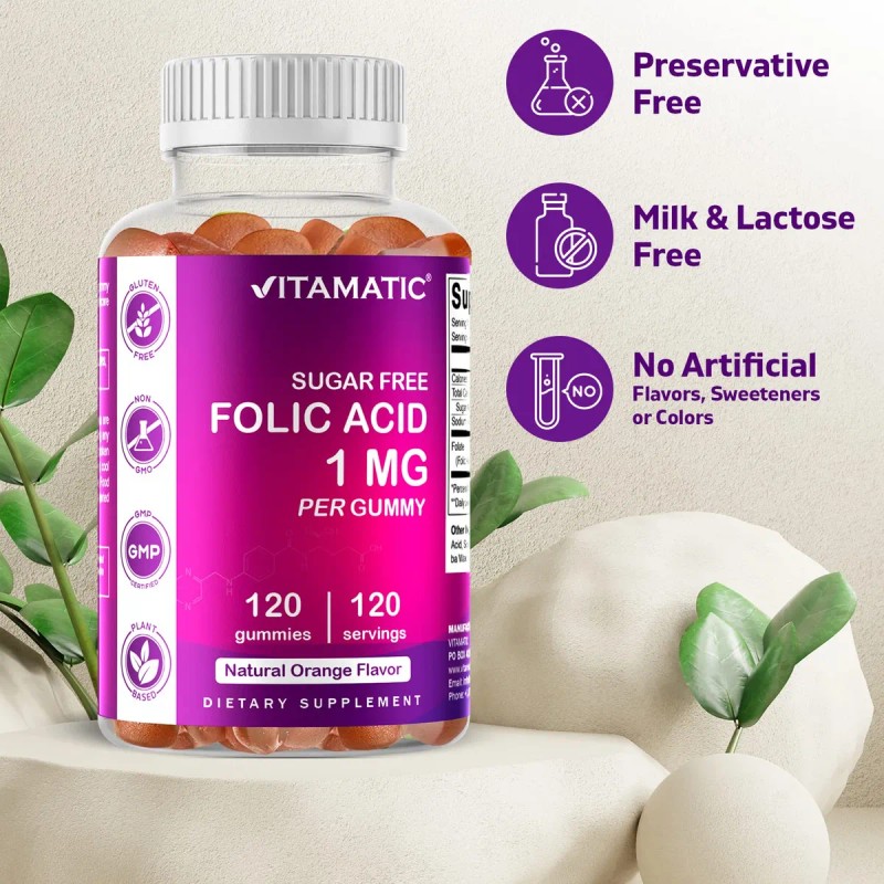 Vitamatic Gomitas Ácido Fólico 1000 Mcg Prenatal 120