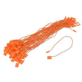 MECCANIXITY Hang Tag String Snap Lock Pins Loop Price Tag Fastener Plastic Tags Ties Orange 7 Inch Pack of 1000
