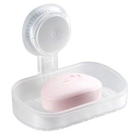 TAILI Soap Dish for Shower, Max Hold 5 KG Suction Soap Holder for Bathroom, Bathtub, Wall Mounted, Waterproof, Drill-Free, Removable Shower Organizer, Sponge Sink Holder Suction Cup, Plastic In Clear