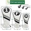 Golfclub headcovers in white (Set of three headcovers)