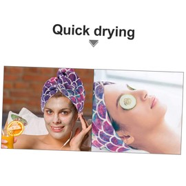 MERRYHAPY Microfibre Hair Towel Wrap Set Quick Dry Hair Cap Absorbent Shower Cap for Women