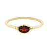GEMISTRY East-West 14k Gold over Sterling Silver Garnet Gemstone Stackable