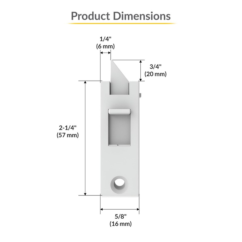Brixwell 83-620WA White Better-Bilt 83 Series Vinyl Window Slide/Tilt Latch