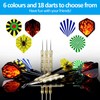 Yoljun 18 Pack Steel Tip Darts, Premium Plastic Shafts Professional