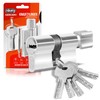 GERCAR Profile Cylinder Lock Cylinder 45/45 Knob Cylinder Door Lock,